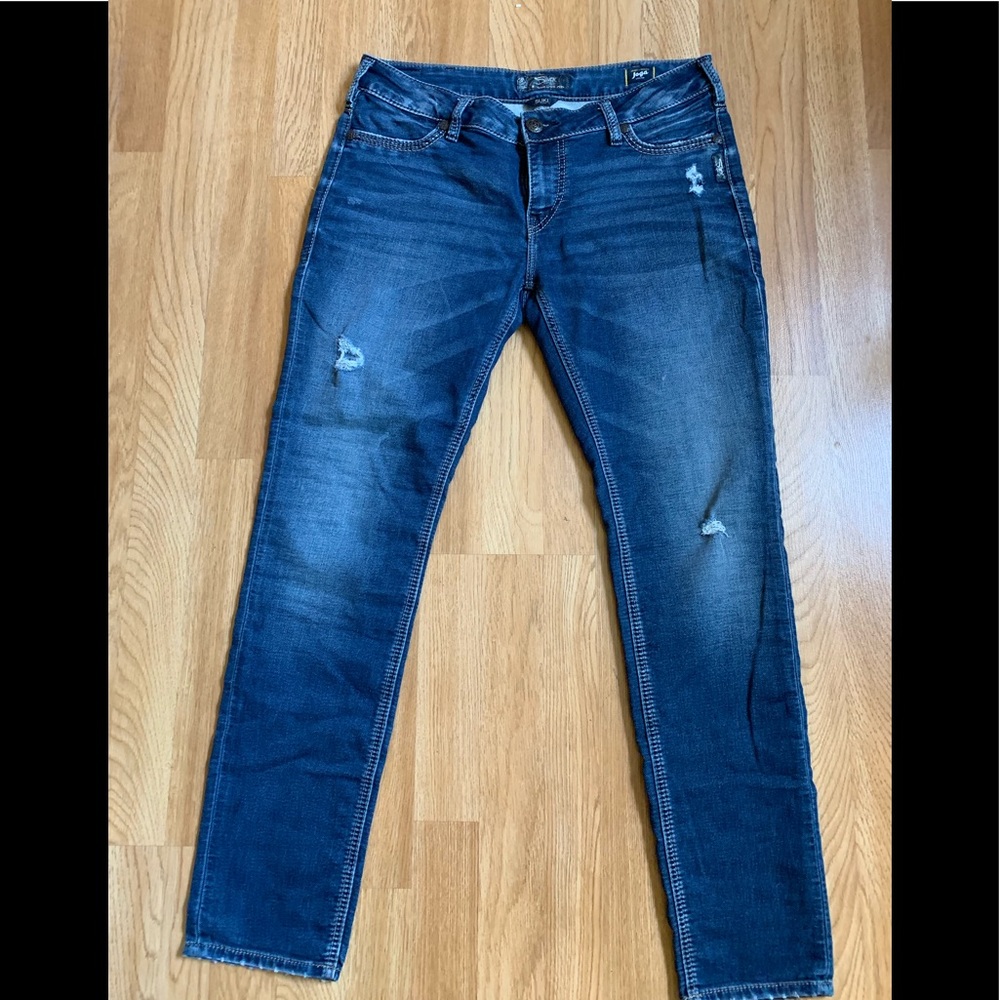 Silver Suki Joga jeans 34/31 Excellent condition!